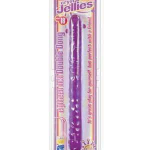CRYSTAL JELLIES 10" DBL DONG PURPLE