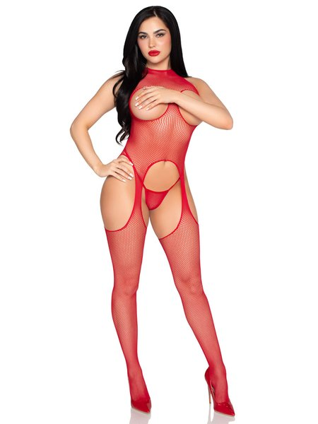 CIRCLE NET SUSPEND JUMPSUIT PANTY OS